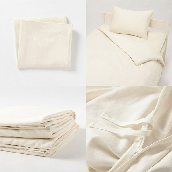 オーガニックコットン サテン掛け布団カバーナチュラル150×210