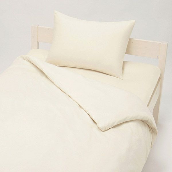 オーガニックコットン サテン掛け布団カバーナチュラル150×210
