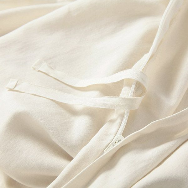 オーガニックコットン サテン掛け布団カバーナチュラル150×210