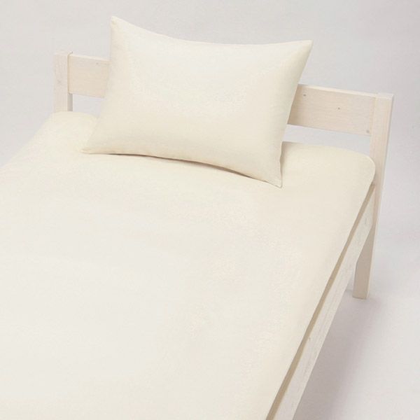 オーガニックコットン サテンフラットシーツナチュラル150×250