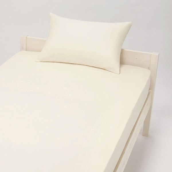 オーガニックコットン サテンボックスシーツナチュラル100×200