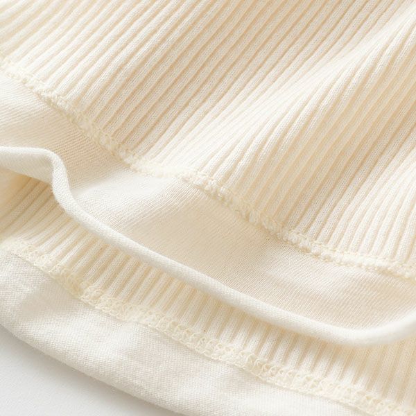 オーガニックコットン チューブテレコクルーネック(長袖) ナチュラル M