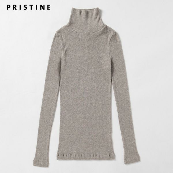 オーガニックコットン＆ヤク チューブテレコタートル(長袖)グレー M