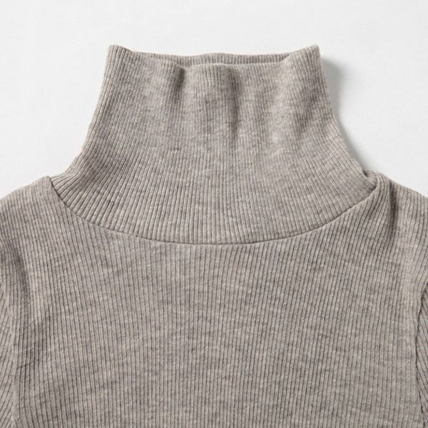 オーガニックコットン＆ヤク チューブテレコタートル(長袖)グレー M