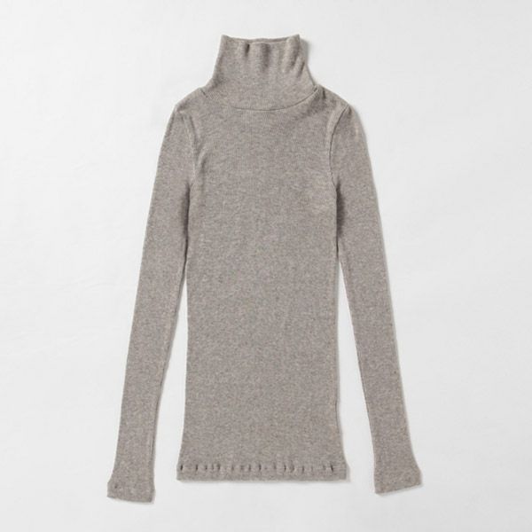オーガニックコットン＆ヤク チューブテレコタートル(長袖)グレー M