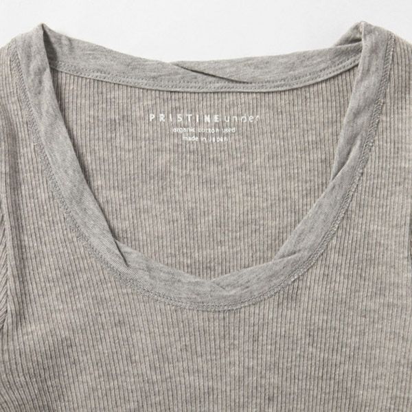 オーガニックコットン＆ヤク チューブテレコ 長袖プルオーバー グレー M