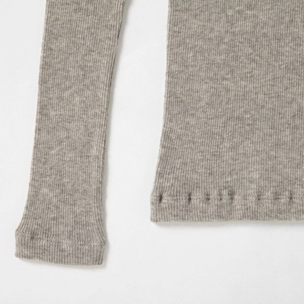 オーガニックコットン＆ヤク チューブテレコ 長袖プルオーバー グレー M