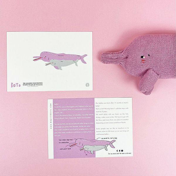 【SALE／30%OFF】 オーガニックコットン あみぐるみ BOTO-TheAmazonPinkDolphin