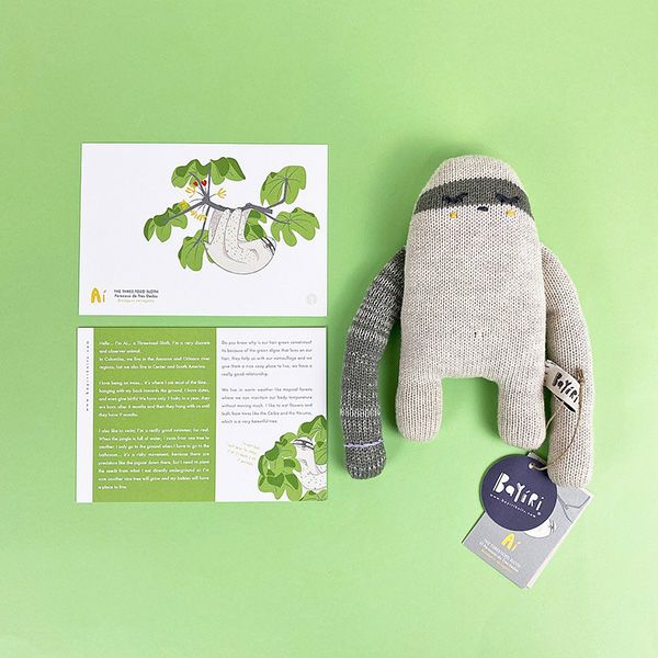 【SALE／30%OFF】 オーガニックコットン あみぐるみ Ai-TheThree-ToedSloth