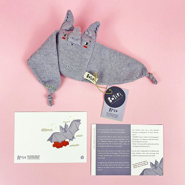【SALE／30%OFF】 オーガニックコットン あみぐるみ ANKO-TheSwordNoseBat