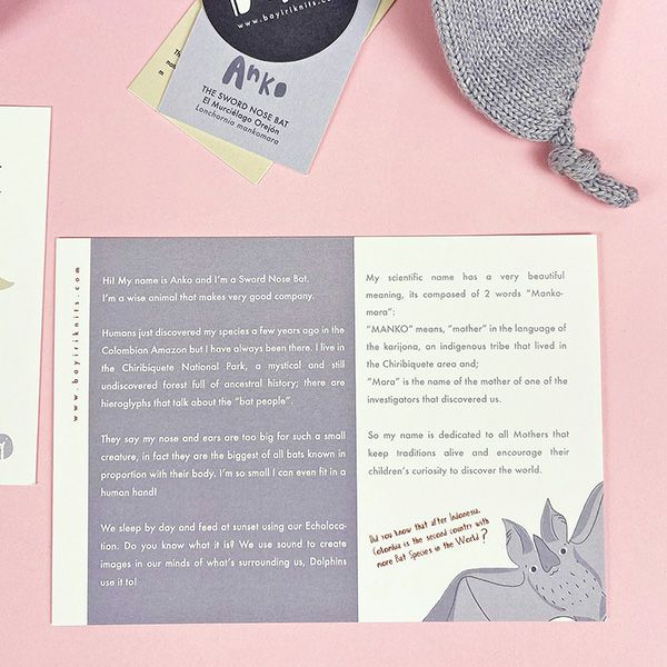 【SALE／30%OFF】 オーガニックコットン あみぐるみ ANKO-TheSwordNoseBat