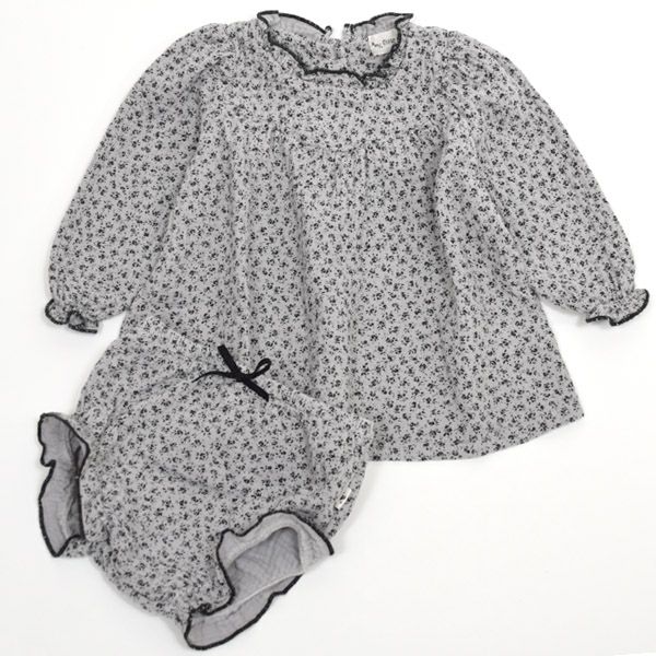【SALE／20%OFF】オーガニックコットン ベビー ガーゼブラウス＆ブルマ LIBERTY(長袖)
