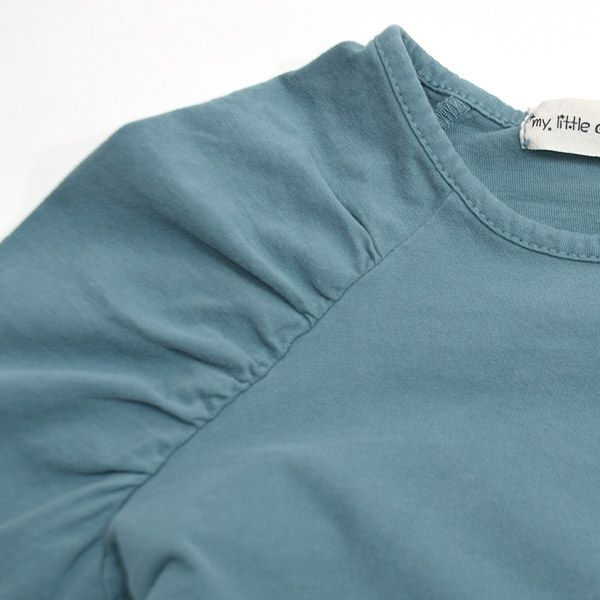 【SALE／40%OFF】オーガニックコットン キッズ ラッフルショルダーTシャツ(長袖)