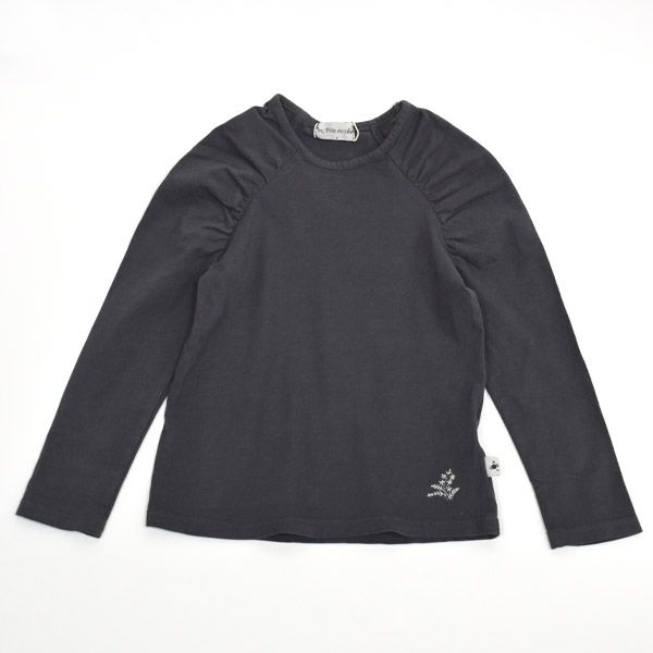 【SALE／40%OFF】オーガニックコットン キッズ ラッフルショルダーTシャツ(長袖)