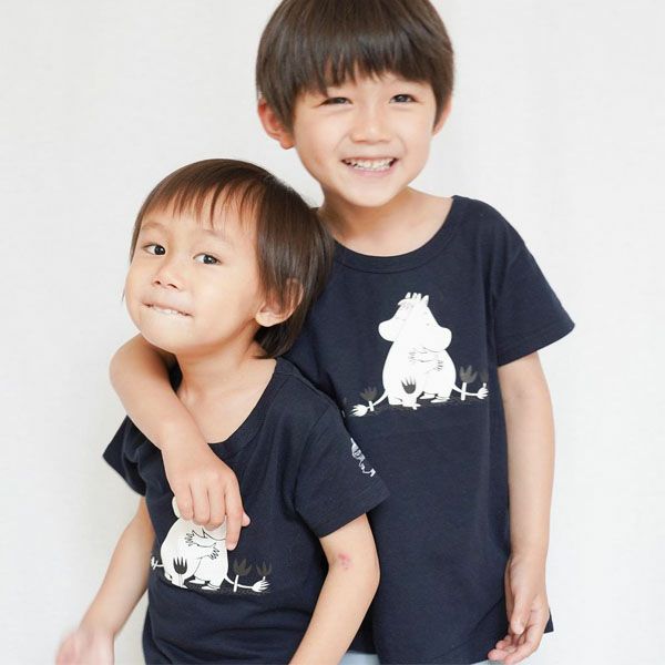 オーガニックコットン キッズムーミンTシャツ ハグ