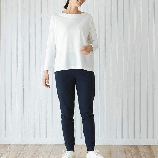 オーガニックコットン ミニ裏毛スリムパンツ