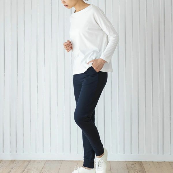 オーガニックコットン ミニ裏毛スリムパンツ