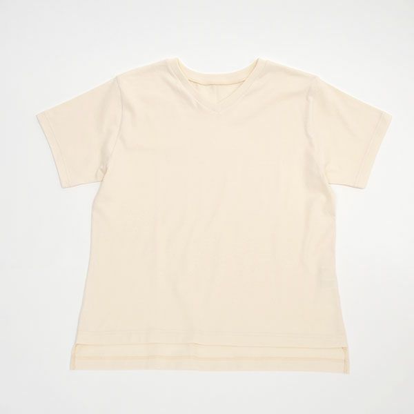 オーガニックコットン Vネックプルオーバー(半袖)