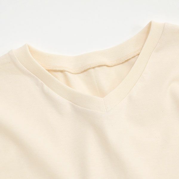 オーガニックコットン Vネックプルオーバー(半袖)