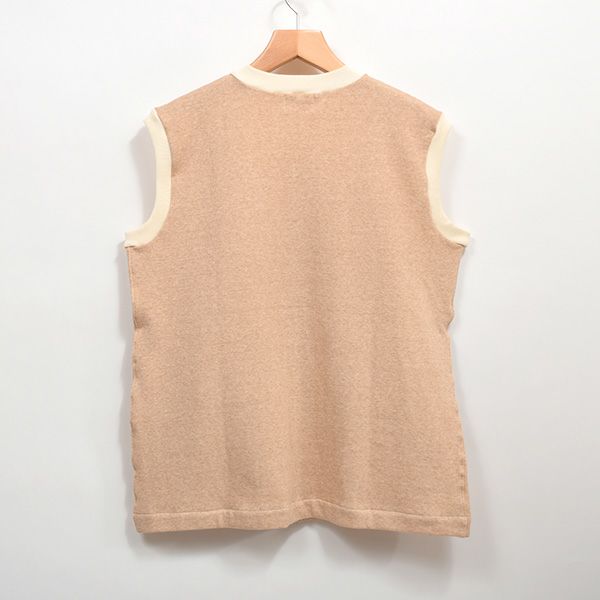 オーガニックコットン 裏起毛前開きベスト