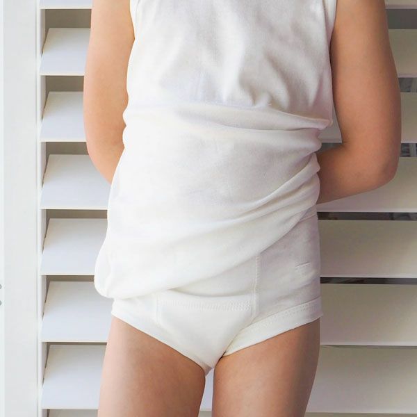 オーガニックコットン トイレトレーニングパンツ White