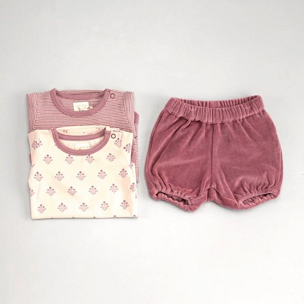 【SALE／20%OFF】オーガニックコットン ベビーベロアブルマ