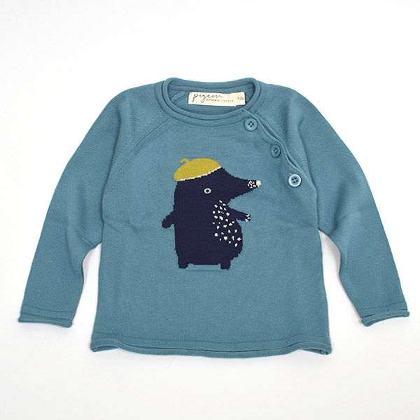 【SALE／20%OFF】オーガニックコットン ベビーラグランニットプルオーバー