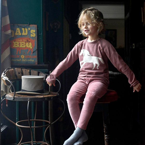 【SALE／20%OFF】オーガニックコットン ベビーラグランニットプルオーバー