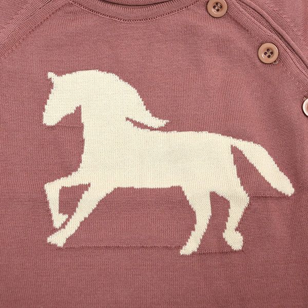 【SALE／20%OFF】オーガニックコットン キッズラグランニットプルオーバー