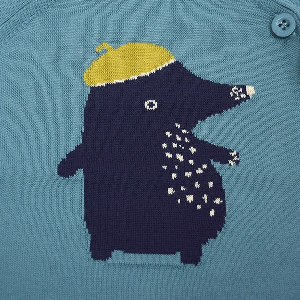 【SALE／20%OFF】オーガニックコットン キッズラグランニットプルオーバー