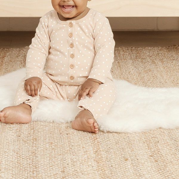 【SALE／20%OFF】 オーガニックコットン ベビージャンプスーツ（長袖）