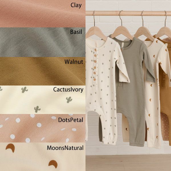 【SALE／20%OFF】 オーガニックコットン ベビージャンプスーツ（長袖）