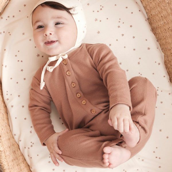 【SALE／20%OFF】 オーガニックコットン ベビージャンプスーツ（長袖）