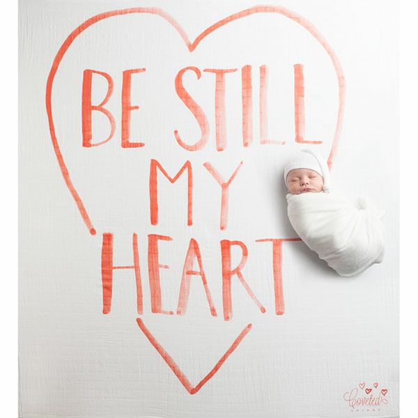 【SALE／30%OFF】 オーガニックコットン モスリンスワドルScarf Be Still My Heart