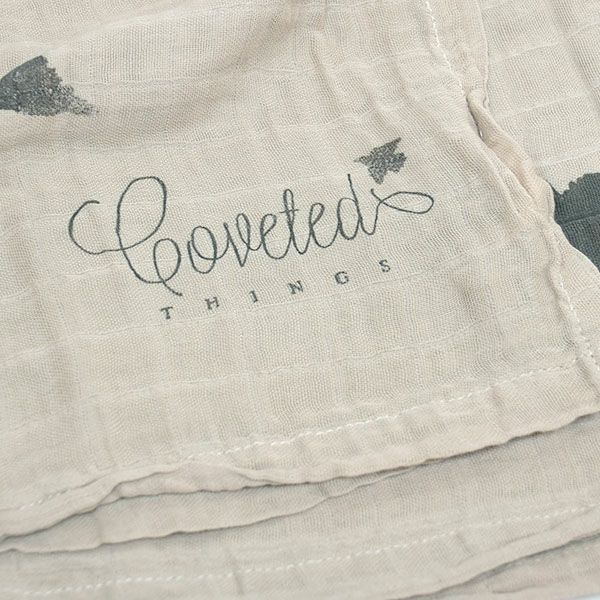 オーガニックコットン モスリンスワドルScarf Birds