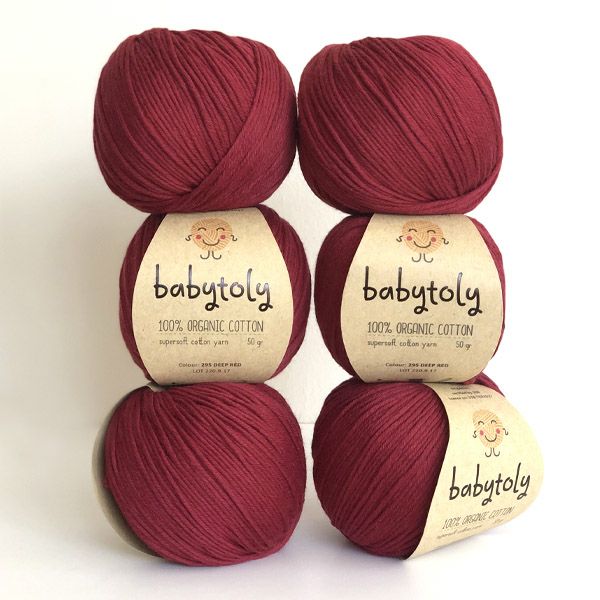 オーガニックコットン Supersoft Cotton yarn 50g DeepRed
