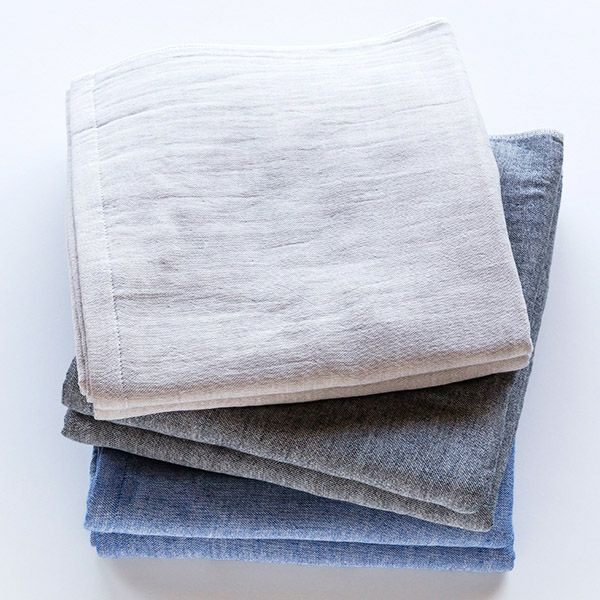 オーガニックコットン トラッド シャンブレーバスタオル