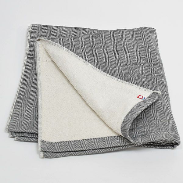 オーガニックコットン トラッド ヘリンボーンバスタオル