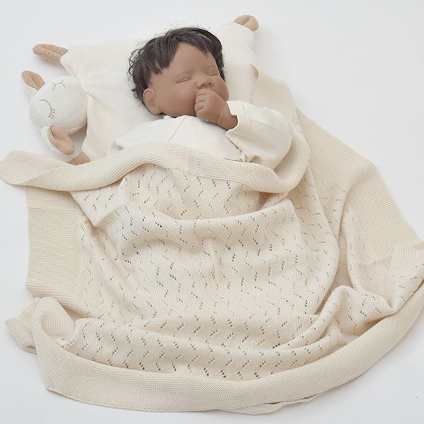 オーガニックコットン ニットブランケット