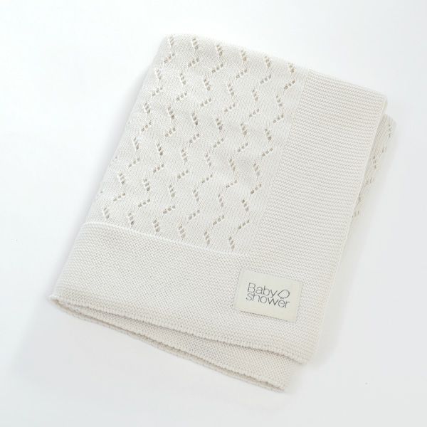 オーガニックコットン ニットブランケット