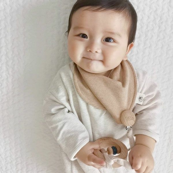 【SALE／30%OFF】 オーガニックコットン おしゃぶりホルダー Print