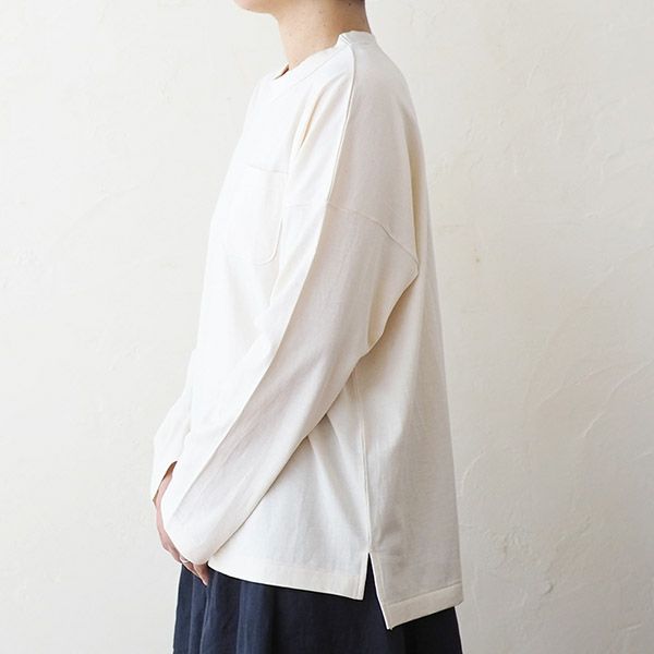 オーガニックコットン ドロップショルダープルオーバー（長袖）