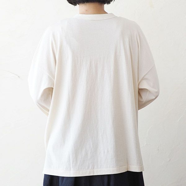 オーガニックコットン ドロップショルダープルオーバー（長袖）