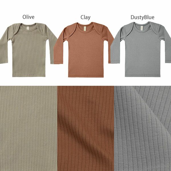 オーガニックコットン ベビーリブTシャツ（長袖）