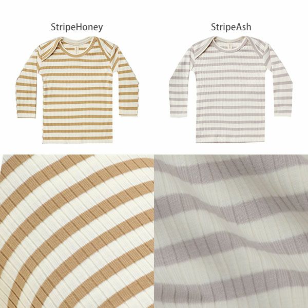 オーガニックコットン ベビーリブTシャツ（長袖）