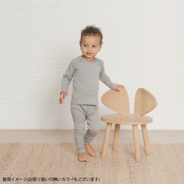 オーガニックコットン ベビーリブTシャツ（長袖）