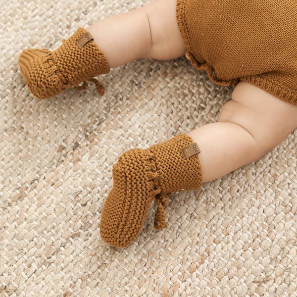【SALE／20%OFF】オーガニックコットン ベビーニットブーティ