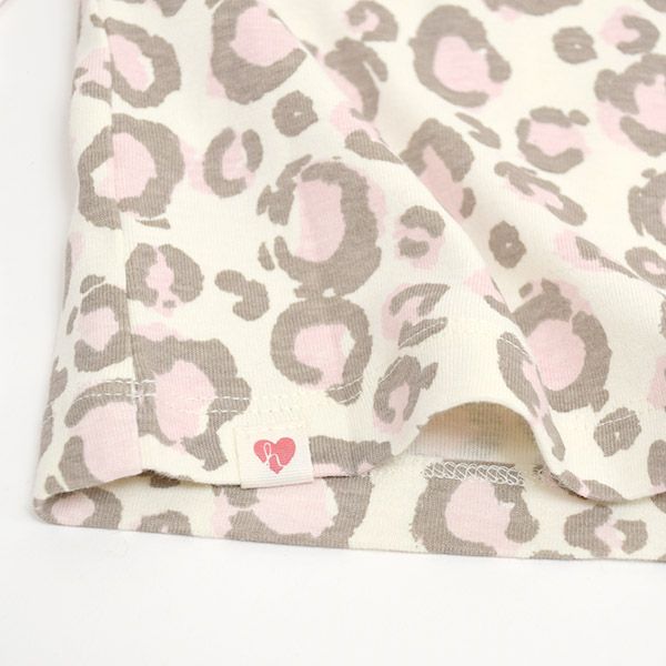 【SALE／20%OFF】 オーガニックコットン キッズラグランパジャマ（長袖）Painted Leopard