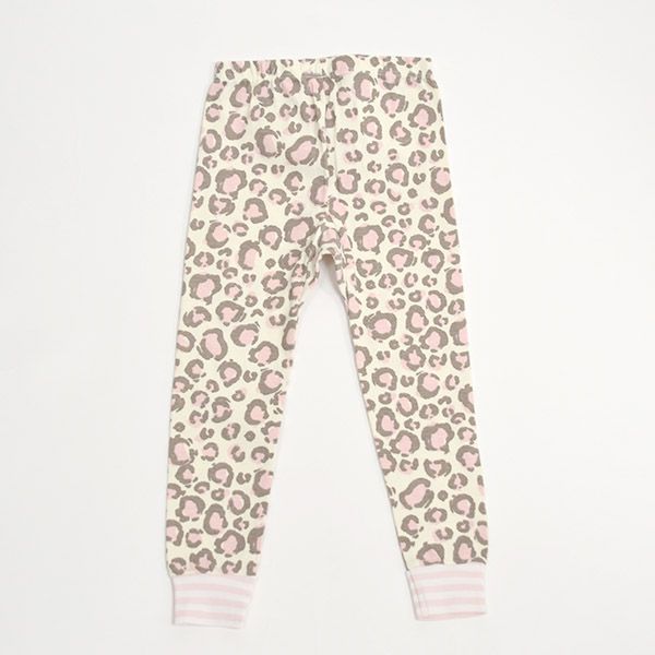 【SALE／20%OFF】 オーガニックコットン キッズラグランパジャマ（長袖）Painted Leopard