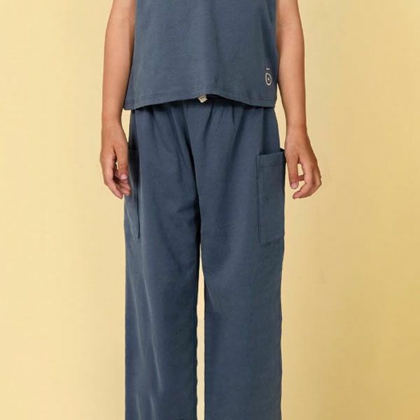 【SALE／20%OFF】 オーガニックコットン キッズ ワイドレッグトラウザーズ
